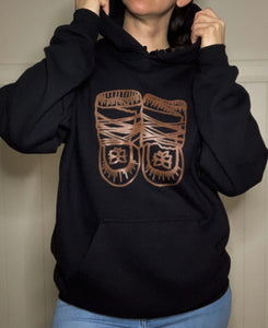 Black hoodie with Brown Mukluk