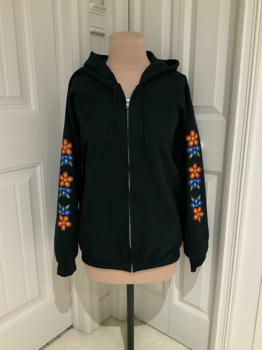 Bold Beadwork Zip Up Hoodie